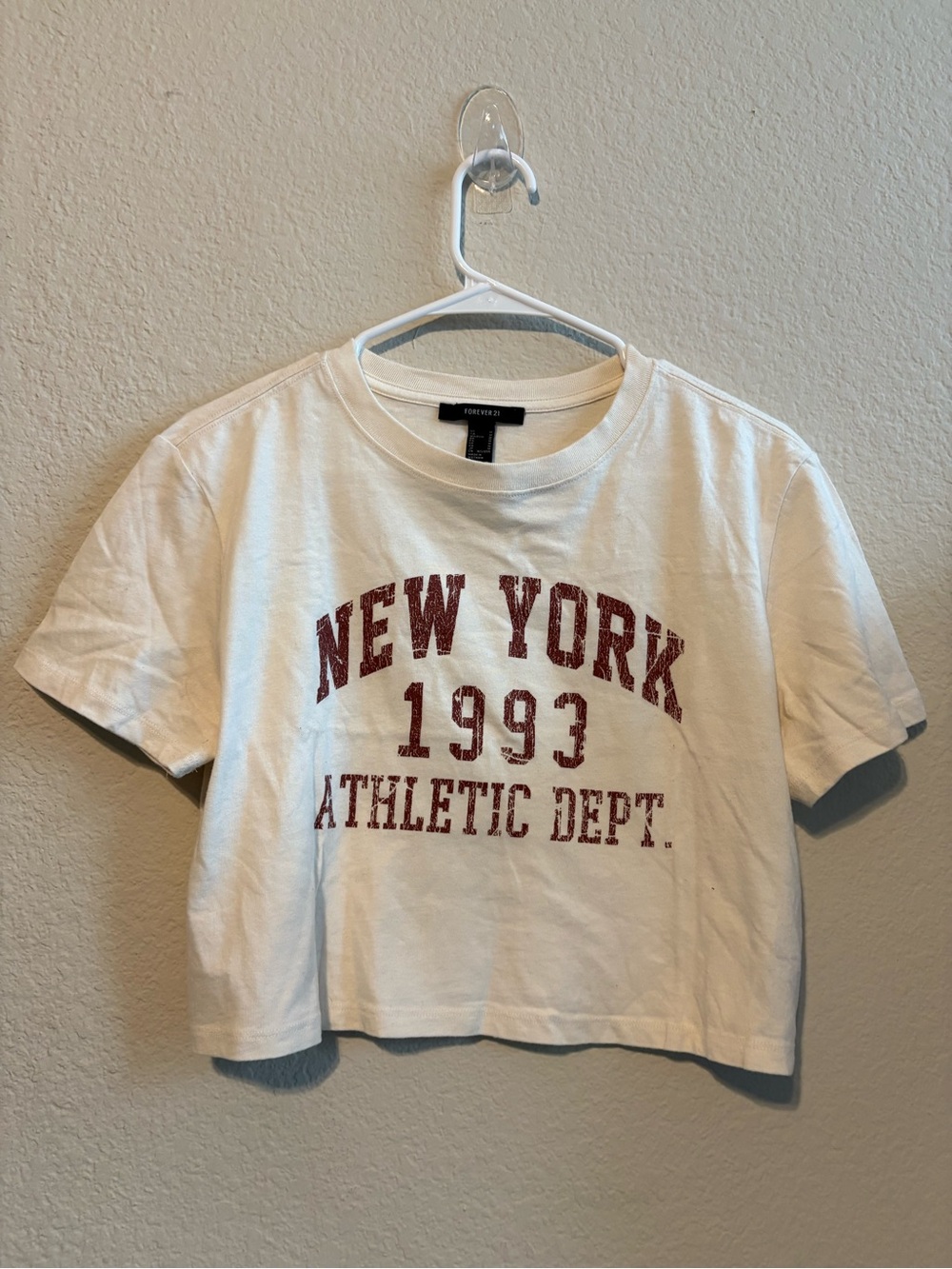 Forever 21 Cream Crewneck Tee